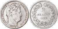 Frankreich 2 Francs Münze, Louis-Philippe, Nantes, S+, Silber -