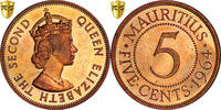 Mauritius 5 Cents 1964 London Elizabeth II, London, Bronze, PCGS, KM:34 ... 369,00 EUR  zzgl. 4,95 EUR Versand