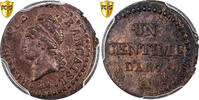 Frankreich Centime Dupré, Paris, Double-strike, Bronze, PCGS -