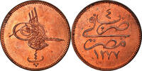 Ägypten 4 Para Münze, Abdul Aziz, UNZ+, Bronze, KM:240 -