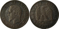 Frankreich Centime Münze, Napoleon III, Marseille, S+ -