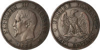 Frankreich 2 Centimes Münze, Napoleon III, Strasbourg, SS -