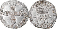 Frankreich 1/4 Ecu Louis XIII, Bayonne, Silber, SS, Gadoury:27 -