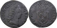 Frankreich 1/2 Sol d'Aix Louis XV, Aix, Kupfer, S+, Gadoury:274 -