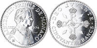 Monaco 50 Francs Münze, ESSAI, STGL, Silber, KM:E66, Gadoury:MC162 -
