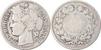 Frankreich 2 Francs Münze, Cérès, Bordeaux, SGE+, Silber, KM:816.2 -
