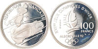 Frankreich 100 Francs Münze, Proof, STGL, Silber, KM:981, Gadoury:C9 -