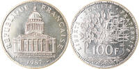 Frankreich 100 Francs Münze, Panthéon, Paris, STGL, Silber, KM:951.1 -