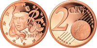 Frankreich 2 Euro Cent Paris, Proof, STGL, Copper Plated Steel -