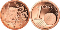 Frankreich Euro Cent Paris, Proof, STGL, Copper Plated Steel, Gadoury:1 -