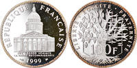 Frankreich 100 Francs Münze, Panthéon, Paris, Proof, STGL, Silber -