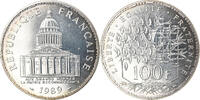 Frankreich 100 Francs Münze, Panthéon, Paris, STGL, Silber, KM:951.1 -