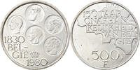 Belgien 500 Francs, 500 Frank Münze, Baudouin I, Brussels, SS+, Silver -