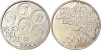 Belgien 500 Francs, 500 Frank Münze, Baudouin I, Brussels, SS+, Silver -