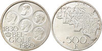 Belgien 500 Francs, 500 Frank Münze, Baudouin I, Brussels, SS+, Silver -