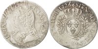 Frankreich 24 Sols, 1/5 ECU Münze, Louis XV, 1/5 Écu aux branches d'olivier -