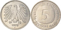 Bundesrepublik Deutschland 5 Mark Münze, Stuttgart, SS+, Copper-Nickel -