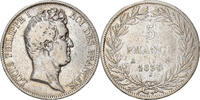 Frankreich 5 Francs Münze, Louis-Philippe, Paris, S, Silber, KM:736.1 -