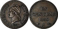 Frankreich Centime Münze, Dupré, Paris, SS, Bronze, KM:754, Gadoury:84 -
