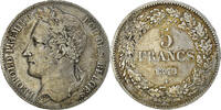 Belgien 5 Francs, 5 Frank Münze, Leopold I, SS, Silber, KM:3.2 -