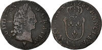Frankreich 1/2 Sol Münze, Louis XV, Demi sol d'Aix, Aix, S+, Kupfer -