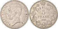 Belgien 5 Francs, 5 Frank Münze, SS, Nickel, KM:98 -