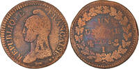 Frankreich 5 Centimes Münze, Dupré, Limoges, SGE+, Bronze, KM:640.7 -