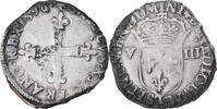 Frankreich 1/8 Ecu Münze, Charles X, Nantes, Rare, SS, Silber -