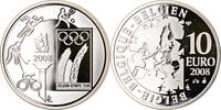 Belgien 10 Euro Olympic Games, STGL, Silber, KM:268 -