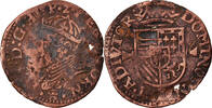 Spanische Niederlande Maille Münze, TOURNAI, Philip II, Tournai, S, Kupfer -