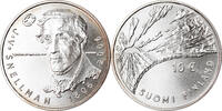Finnland 10 Euro Johan Vilhelm Snellman, STGL, Silber, KM:124 -