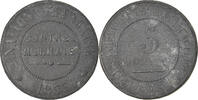 Frankreich 5 Centimes Münze, Nation Française, Contre-Monnaie, SS -