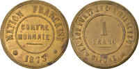 Frankreich 1 Franc Münze, Nation Française, Contre-Monnaie, SS+ -