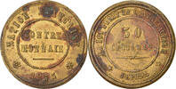 Frankreich 50 Centimes Münze, Nation Française, Contre-Monnaie, SS -