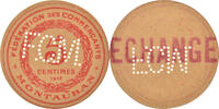 Frankreich 5 Centimes Münze, Fédération des Commerçants, Montauban, VZ -