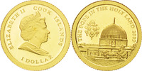Cookinseln Dollar Münze, Elizabeth II, STGL, Gold, KM:706 -