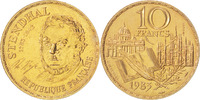 Frankreich 10 Francs Münze, UNZ, Nickel-Bronze, KM:E126, Gadoury:817 -