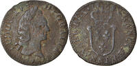 Frankreich 1/2 Sol d'Aix Münze, Louis XV, Aix-en-Provence, S, Kupfer -