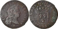 Frankreich 1/2 Sol Münze, Louis XV, Reims, S, Kupfer, KM:451.8 -
