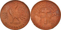 Madagascar Franc Münze, Pretoria, SS, Bronze, KM:2 -