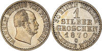 Deutsch Staaten Groschen Münze, PRUSSIA, Wilhelm I, Frankfurt, UNZ -