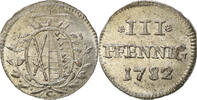 Deutsch Staaten 3 Pfennig Münze, SAXONY-ALBERTINE, VZ+, Billon, KM:965 -