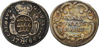 Deutsch Staaten 1/48 Thaler Münze, WURTTEMBERG, Karl Eugen, S+, Billon -