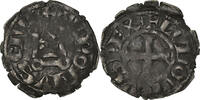 Frankreich Denier Tournois Münze, Louis VIII-IX, S+, Billon, Duplessy:188 -