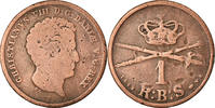 Dänemark Rigsbankskilling Münze, Christian VIII, Altona, S, Kupfer -