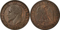Frankreich 5 Centimes Münze, Napoleon III, Napoléon III, Paris, VZ -