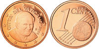 Vatikanstadt Euro Cent BU, STGL, Copper Plated Steel, KM:375 -