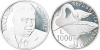 Italien 1000 Lire Münze, Rome, Proof, STGL, Silber, KM:199 -