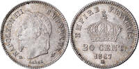 Frankreich 20 Centimes Münze, Napoleon III, Napoléon III, Strasbourg -