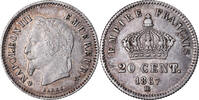 Frankreich 20 Centimes Münze, Napoleon III, Napoléon III, Strasbourg -